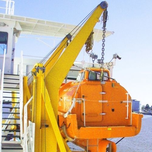 Bossoir pour navire - D-NP - d-i davit international-hische GmbH - de canot de sauvetage / pour canot de secours / hydraulique