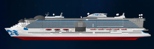 Navire de croisière de croisière - Sun Princess - Fincantieri - Cantieri Navali Italiani - non spécifié