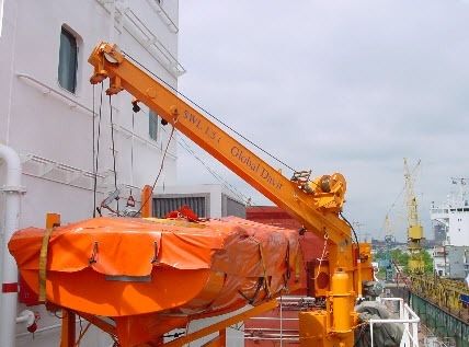 Bossoir pour navire - RHS.L.S. - GLOBAL DAVIT - pour canot de secours / manuel
