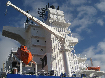 Bossoir pour navire - FHS - GLOBAL DAVIT - pour canot de sauvetage à chute libre / hydraulique