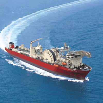 Navire spécial barge de travail - HYUNDAI MIPO DOCKYARD - pour la pose de câbles