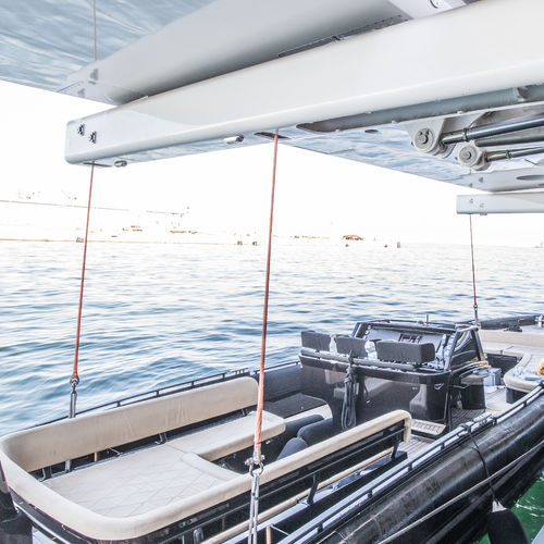 Grue pour yacht - Tecnimpianti SPA - télescopique / pour mise à l'eau d'annexe