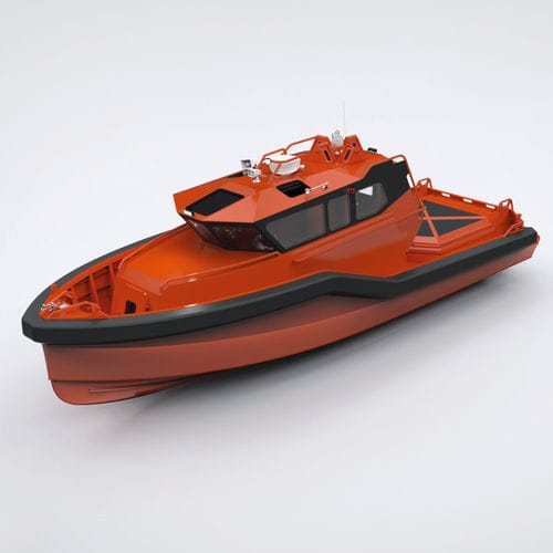 Bateau de surveillance - FRSQ 850 A DC TID - Palfinger Marine GmbH - bateau de travail / in-bord hydrojet / auto-redressant