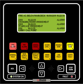 Système d'alarme pour navire - Praxis Automation Technology - incendie