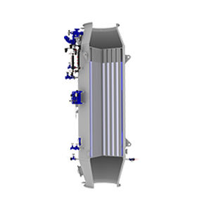 Chaudière pour navire avec récupération de gaz d'échappement - EMB / EME-VST - SAACKE - verticale / à tubes de fumée