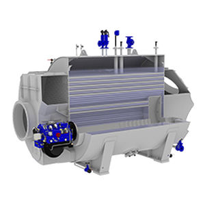 Chaudière pour navire avec récupération de gaz d'échappement - CMB-HF - SAACKE - à mazout / horizontale