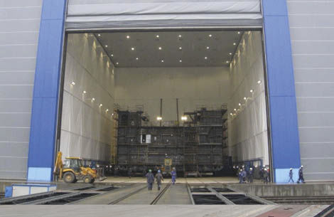 Cabine de sablage pour chantier naval - Straaltechniek International
