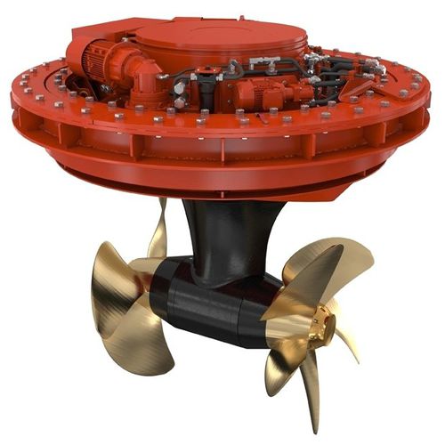 Propulseur azimutal - Integrated L-drive - VETH PROPULSION - pour navire / électrique / hélice contrarotative