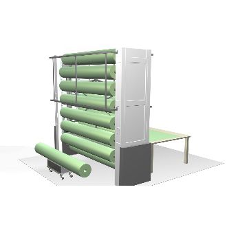 Stockeur pour alimentation de table de découpe - SODIFA ESCA - rotatif