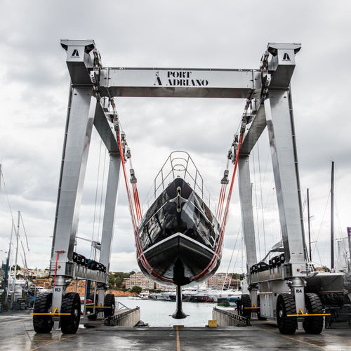 Travel lift contrôlé à distance - BL320TL-90°RC - BOAT LIFT - toutes roues directrices / pour charge lourde / de levage