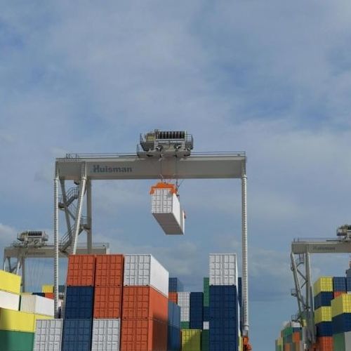 Portique de stockage de conteneurs automatique - Huisman