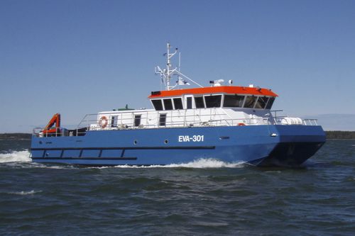 Bateau d'étude hydrographique - EVA-301 - UKI Workboat - catamaran / in-bord / en aluminium