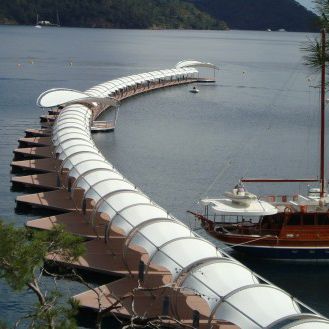 Toile tendue pour ponton - Tunnel & round shape - Structurmarine