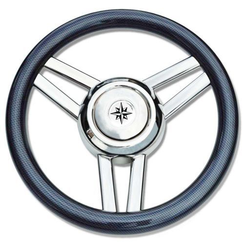 Volant en inox pour bateau à moteur - T25 - SAVORETTI ARMANDO & C. s.n.c. - en carbone / course / six branches