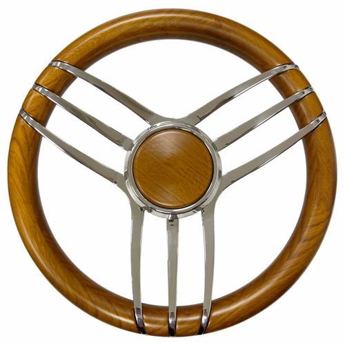 Volant enduit polyuréthane pour bateau à moteur - T31 LMO-LTE series - SAVORETTI ARMANDO & C. s.n.c. - en inox / en teck / en acajou