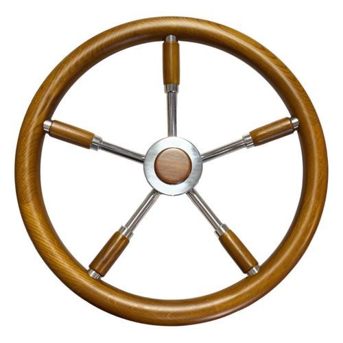 Volant en teck pour bateau à moteur - T6I series - SAVORETTI ARMANDO & C. s.n.c. - en acajou / traditionnel / cinq branches