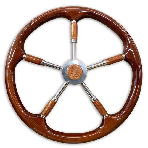 Volant en teck pour bateau à moteur - T6R series - SAVORETTI ARMANDO & C. s.n.c. - en acajou / traditionnel / cinq branches
