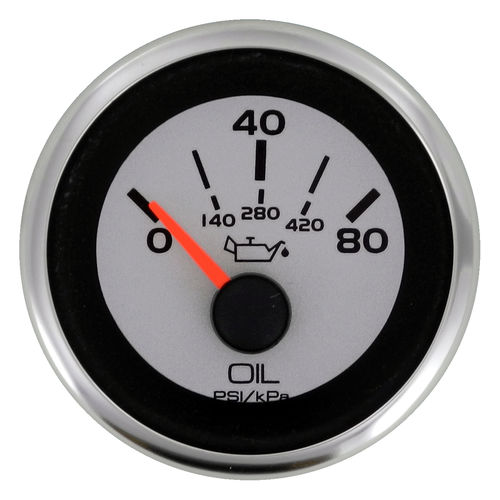 Indicateur pour bateau - Argent - Veethree Electronics and Marine LLC - de température d'huile / analogique / pour moteur