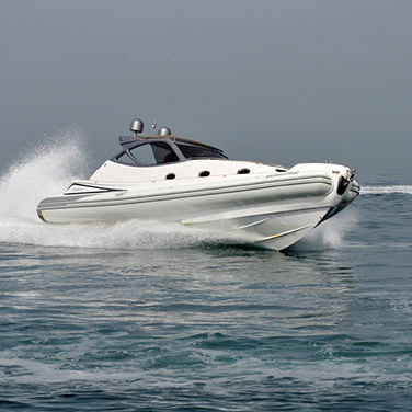 Bateau pneumatique in-bord - 42 CRUISER - Heaven Gommoni - bimoteur / semi-rigide / à cockpit fermé