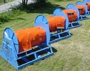 Enrouleur pour barrage anti-pollution en conteneur - Elastec