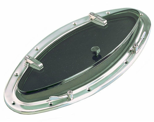 Hublot ovale - EE-0718 - MAN SHIP machinery & Hardware co. - pour bateau / ouvrant / avec angles arrondis