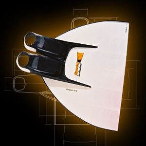 Monopalme pour l'apnée - Dolphin Smart - Specialfins Ltd. - en fibre de verre / en caoutchouc