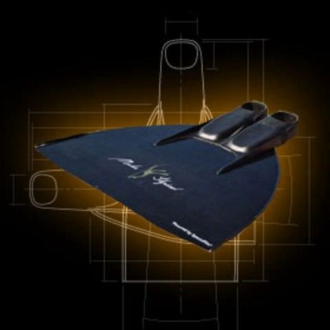 Monopalme pour l'apnée - DOLPHIN  - Specialfins Ltd. - en carbone / chaussante
