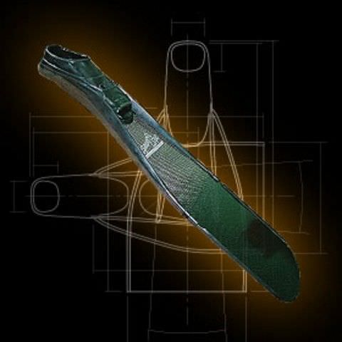 Palme de chasse sous-marine - Specialfins Ltd. - en carbone / chaussante