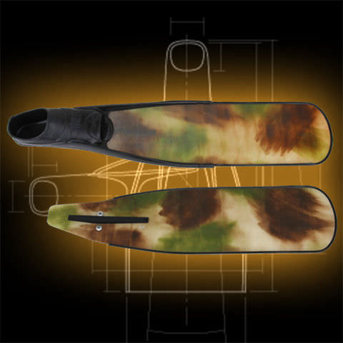 Palme de chasse sous-marine - KELPIE - Specialfins Ltd. - en caoutchouc / chaussante