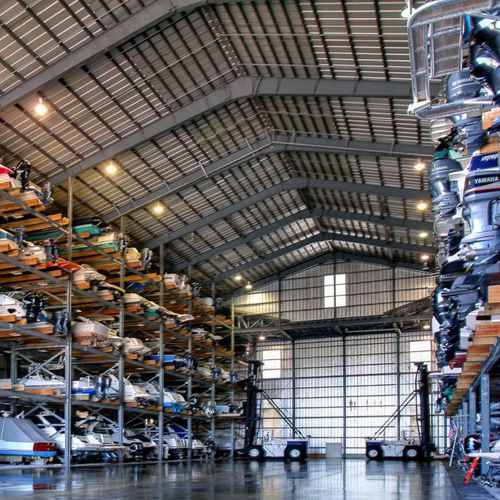Râtelier pour bateau - Italia Marine - de stockage à sec / avec toit