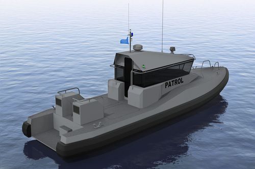 Bateau de surveillance - 13m - HolyHead Marine Services - in-bord hydrojet / GRP