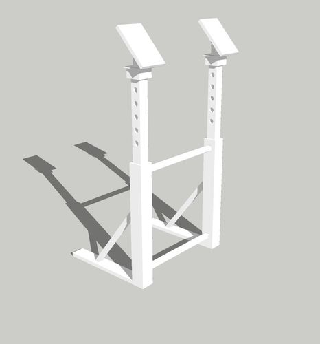 Pied de mise sur cale pour voilier - SVD-201 20T 1,2-1,8 m - Yachtgarage - pour bateau à moteur / ajustable / pour quille