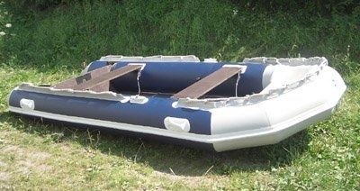 Bateau pneumatique hors-bord - P 450 - RIKU-Küffer - pliable / pour la pêche / max. 8 personnes