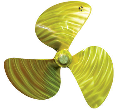 Hélice pour bateau de vitesse - ERIS PROPELLERS - à pas fixe / ligne d'arbre / 3 pales