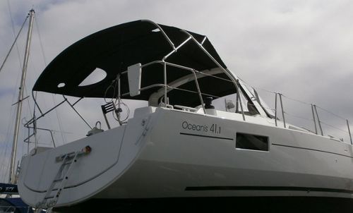 Bimini top pour voilier - Oceanis 41.1 - TTOP Nautic - pour cockpit / structure en aluminium / structure en acier inoxydable