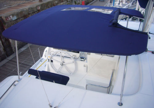 Bimini top pour catamaran - Lagoon 42 - TTOP Nautic - pour cockpit / structure en acier inoxydable / PVC