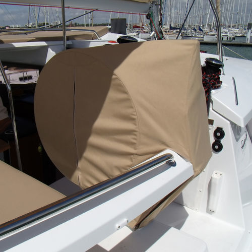Housse de protection pour multicoque de sport - hel-44-h-bar - TTOP Nautic - de barre à roue / en PVC / grise