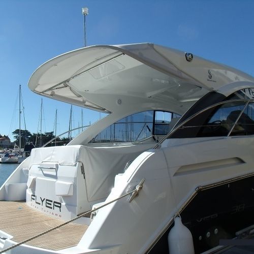 Capote de roof de bateau - fly-gt-38-casq - TTOP Nautic - pour cockpit / structure en aluminium / structure en acier inoxydable