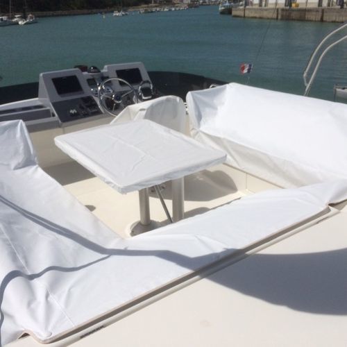 Housse de protection de bateau - Swift Trawler 41 Fly - TTOP Nautic - de table de cockpit / en PVC / grise