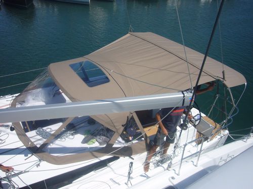 Bimini top pour voilier - Sun Odyssey 410 - TTOP Nautic - pour cockpit / structure en acier inoxydable / PVC