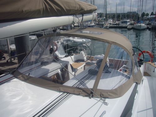 Capote de roof pour voilier - Sun Odyssey 410 - Construction Site Version - TTOP Nautic - pour cockpit / structure en aluminium / structure en acier inoxydable