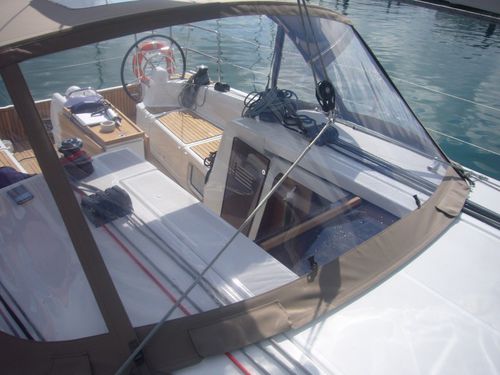 Capote de roof pour voilier - Sun Odyssey 410 - Distribution Version - TTOP Nautic - pour cockpit / structure en aluminium / structure en acier inoxydable