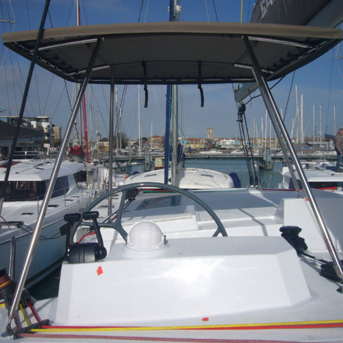Bimini top pour bateau - bal-4-0-fl-bi-fi-barr - TTOP Nautic - pour catamaran / pour cockpit / structure en acier inoxydable