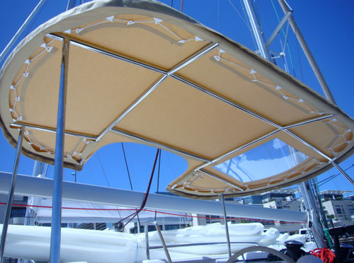 Bimini top pour bateau - hel-44-bi-fi - TTOP Nautic - pour catamaran / pour cockpit / structure en acier inoxydable