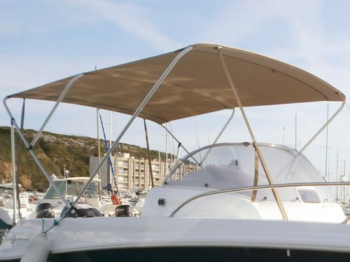 Bimini top pour bateau - bi-st-al-n-4 - TTOP Nautic - pour cockpit / structure en aluminium / gris