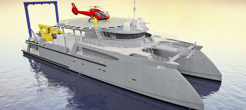 Navire spécial de soutien pour yachts - Atlas - LOMOcean Design - catamaran