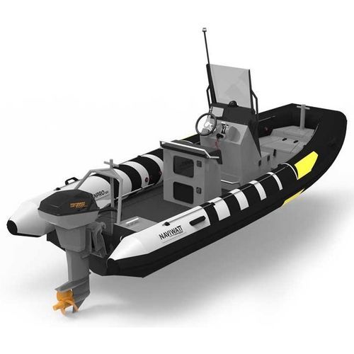 Bateau pneumatique hors-bord - ZenPro 460 - NAVIWATT - électrique / semi-rigide / à console centrale