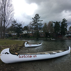 Canoë multiusage - Voyageur II - Clipper Canoes - 10 places / blanc / jaune