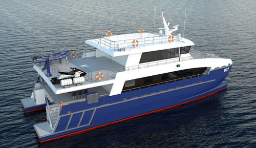 Navire de recherche océanographique catamaran - IC20007 - Incat Crowther - en aluminium