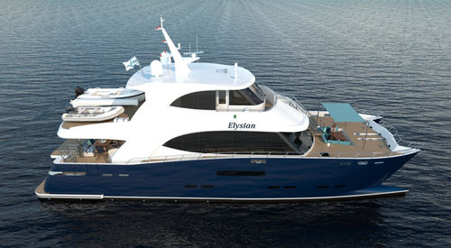 Motor-yacht catamaran - Elysian - Incat Crowther - de croisière / à fly / en aluminium